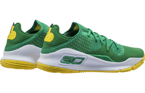 Shop Under Armour Curry 4 Low ''Oakland Athletics'' Grün Gelb Sneakers 3000083-302