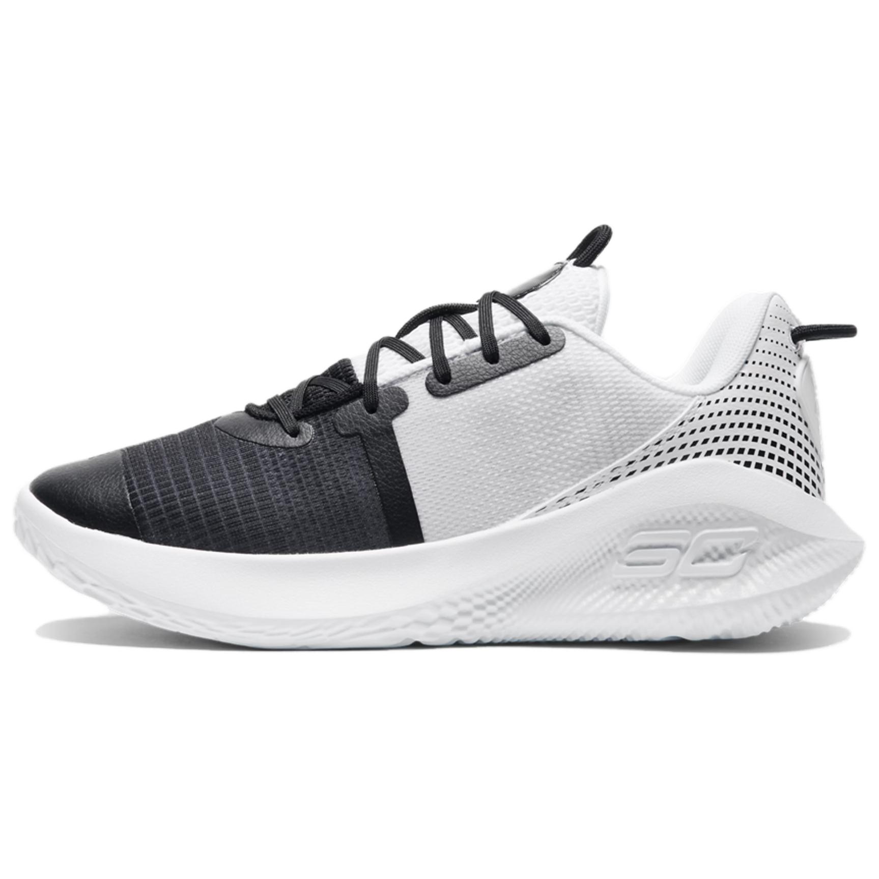 Under Armour Curry 6 Flotro White Black Low-Top Basketball Shoes. 3027638-001