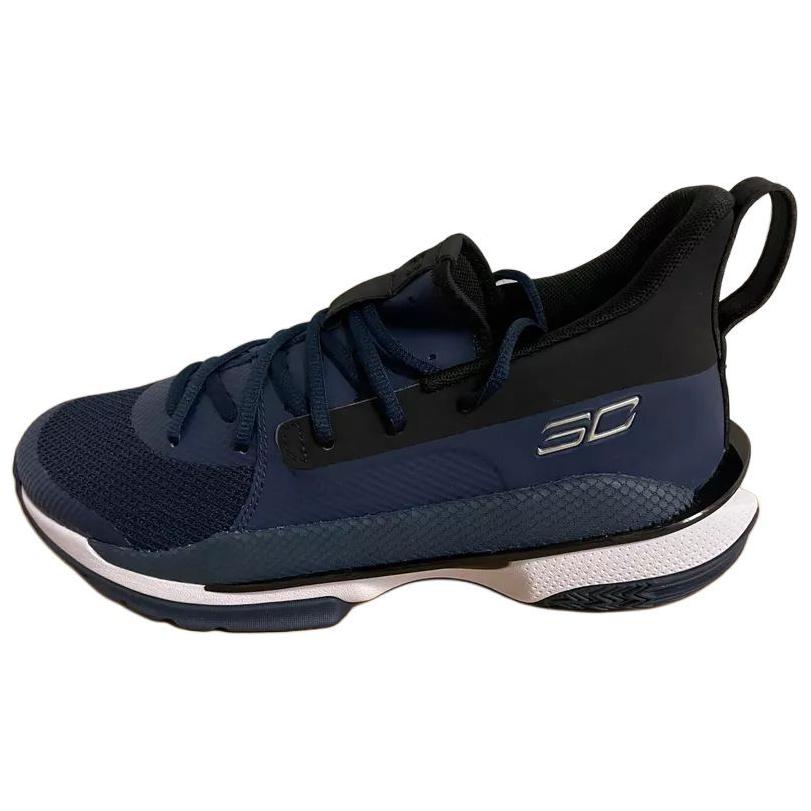 Under Armour Curry 7 Low-Top Basketball Shoes Blue - Stylish & Cushioned. 3023838-410