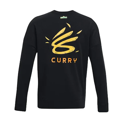 Under Armour Curry Big Bird Black Graphic Crewneck Fleece Sweatshirt 1369617-001