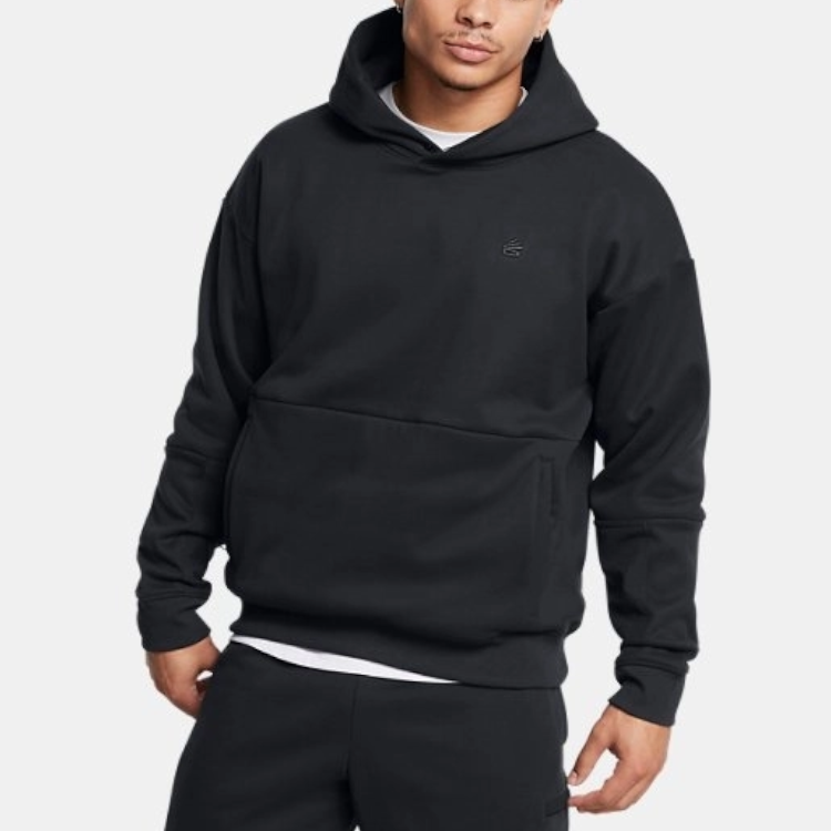 Shop Under Armour Curry 黑色連帽衫 籃球時尚長袖運動衫 1387153-001