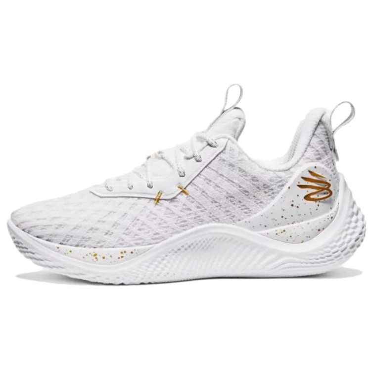 Under Armour Curry Flow 10 Low Basketball Shoes Cream Comfort & Traction 3026624-102