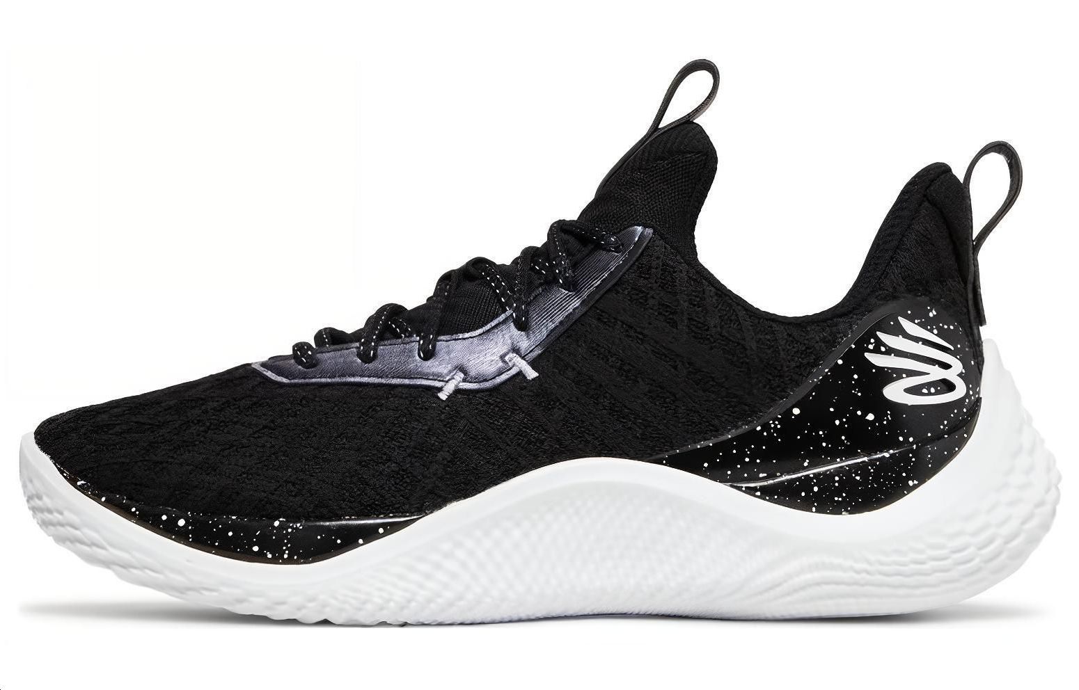Under Armour Curry Flow 10 Low Black Basketball Shoes Anti-Slip Durable 3026624001