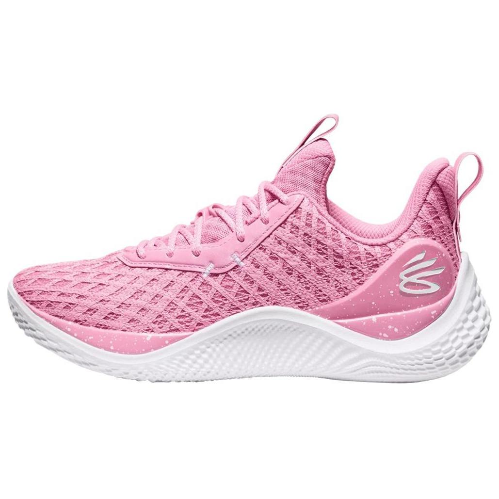 Under Armour Curry Flow 10 Team Pink Low-Top Basketball Shoes Comfortable Durable 3026624-601
