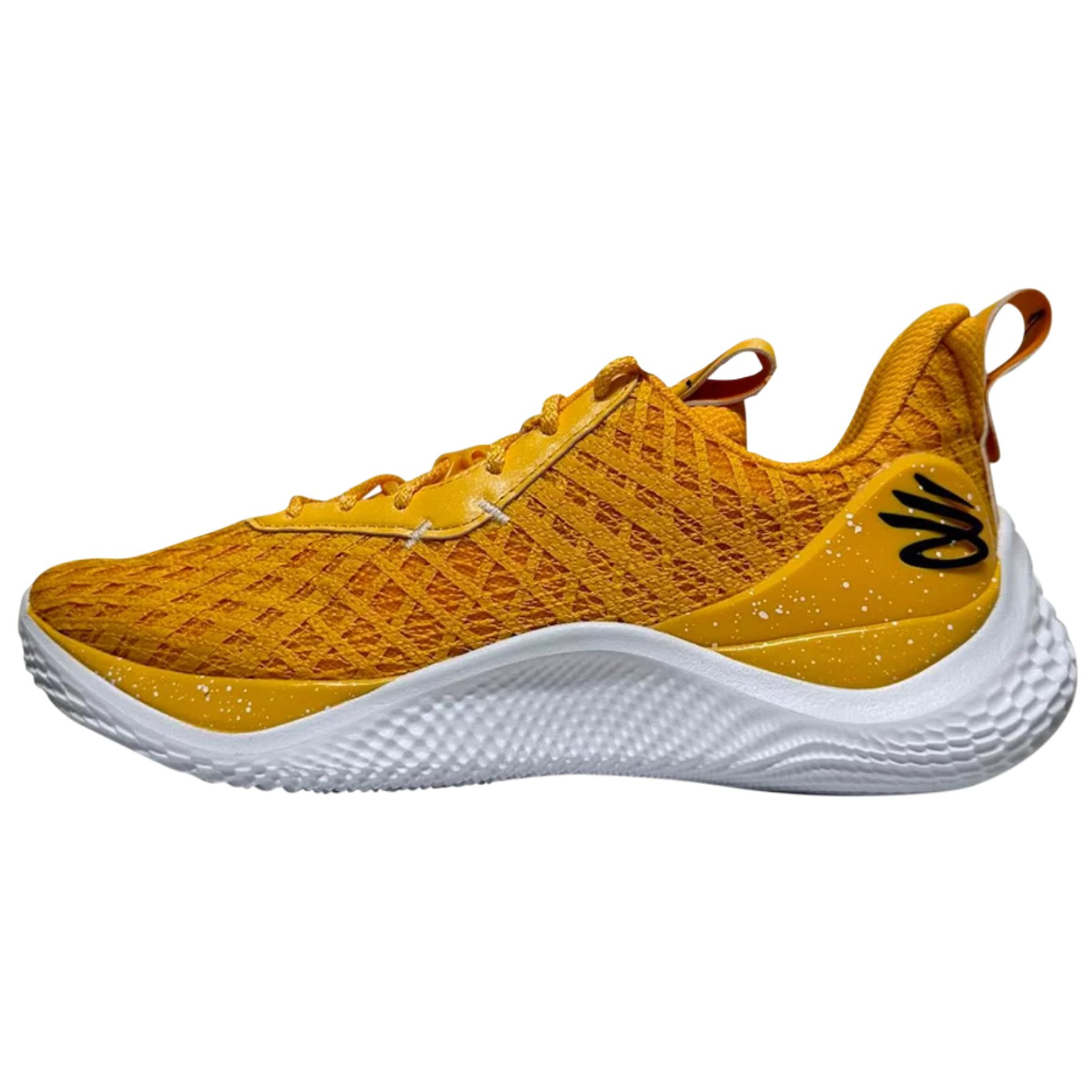 Under Armour Curry Flow 10 Team Yellow Low-Top Basketball Shoes Comfortable Grip 3026624-700