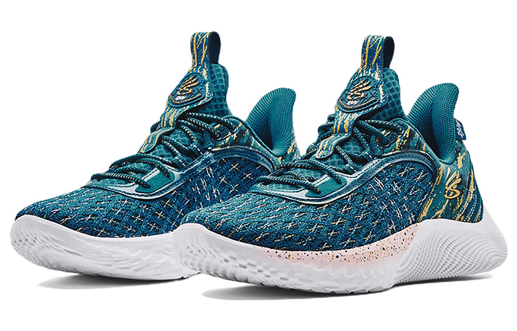 Shop Under Armour Curry 9 Flow “2974 3PT Record“ 低筒 實戰籃球鞋 男款 藍色