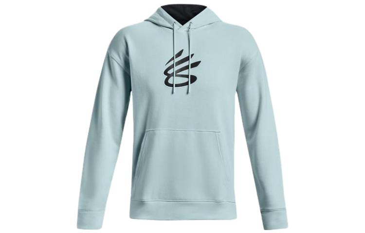 Under Armour Curry Geometric Print Hoodie Ignite Blue Athletic Casual Wear 1374298-469