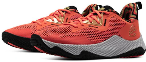 Shop Under Armour Hovr Splash 3 Curry 耐磨透氣 低筒 籃球鞋 男女款 橘色