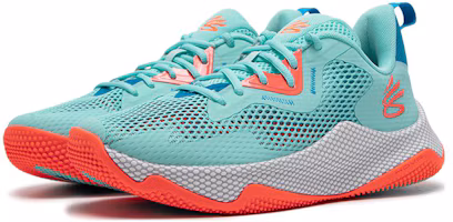 Lookbook Under Armour Hovr Splash 3 Curry 庫里 潮流舒適 減震防滑耐磨 低筒 籃球鞋 男女同款 藍橙色