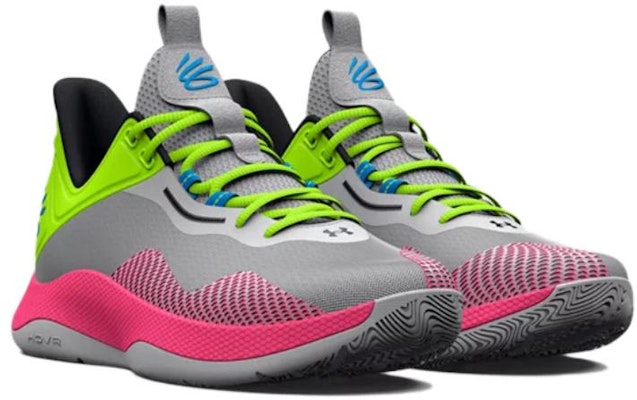 Under Armour Curry HOVR Splash 'Halo Grey Lime Pink' 3025636-102 Lookbook Under Armour Curry HOVR Splash 'Halo Grey Lime Pink' 3025636-102
