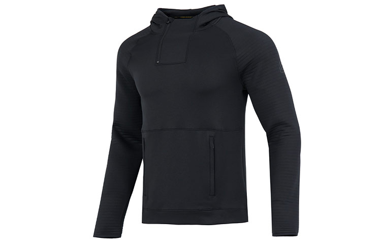 Under Armour Curry Playable Black Pullover Hoodie for Men - Half-Zip Sportswear 1374296-001