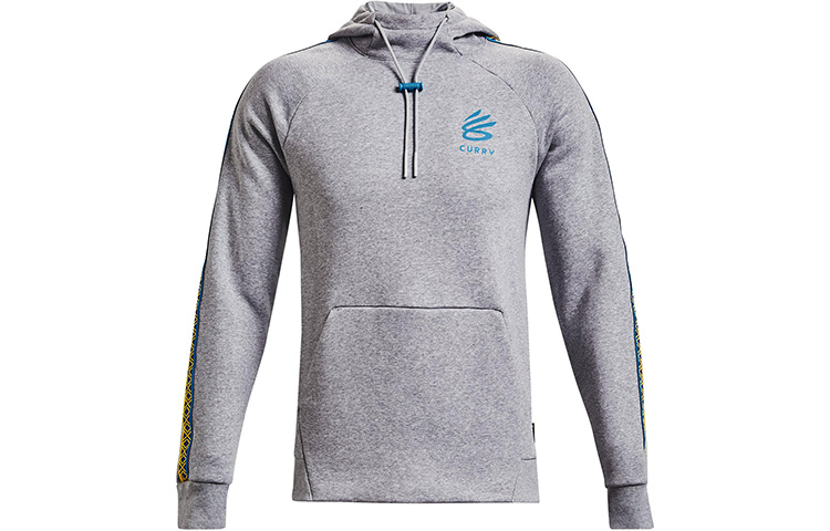 Under Armour Curry Series Gray Fleece Pullover Basketball Hoodie 1366626-011