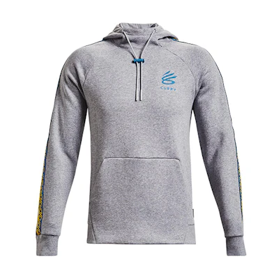 Under Armour Curry Series Gray Fleece Pullover Basketball Hoodie 1366626-011