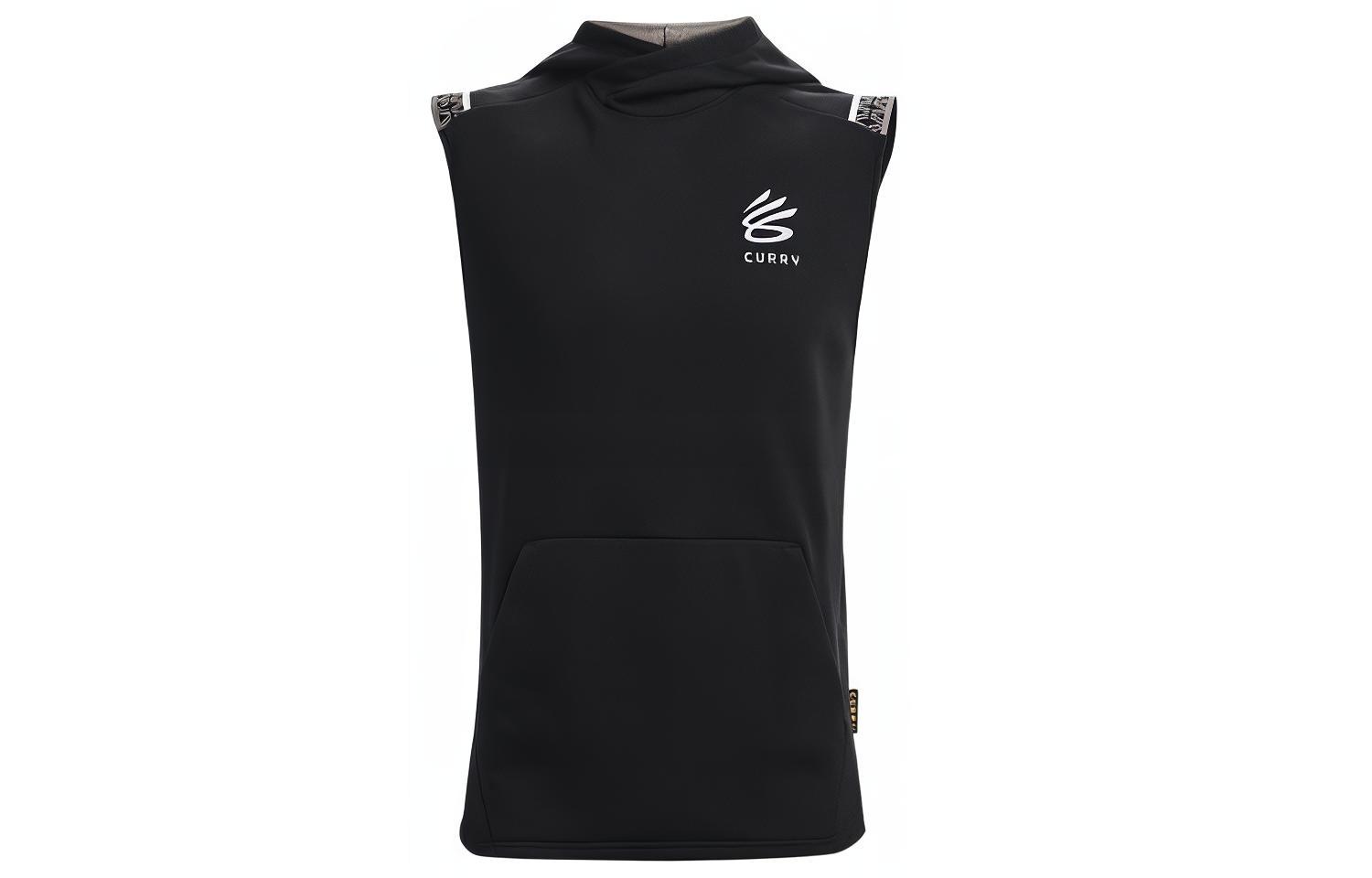 Under Armour Curry Series Sleeveless Basketball Hoodie Vest Men’s Black 1366637-001