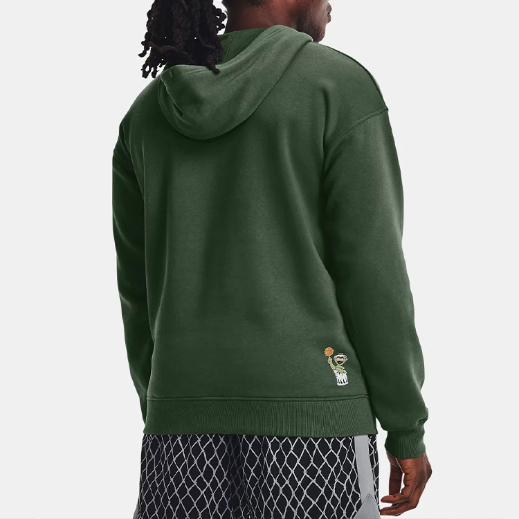 Details for Under Armour Curry Sesame Green Printed Hoodie Sweater Relaxed Fit 1368318-332