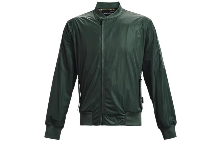 Under Armour Curry Utility Green Basketball Jacket – Fall Casual Collection 1366632-332