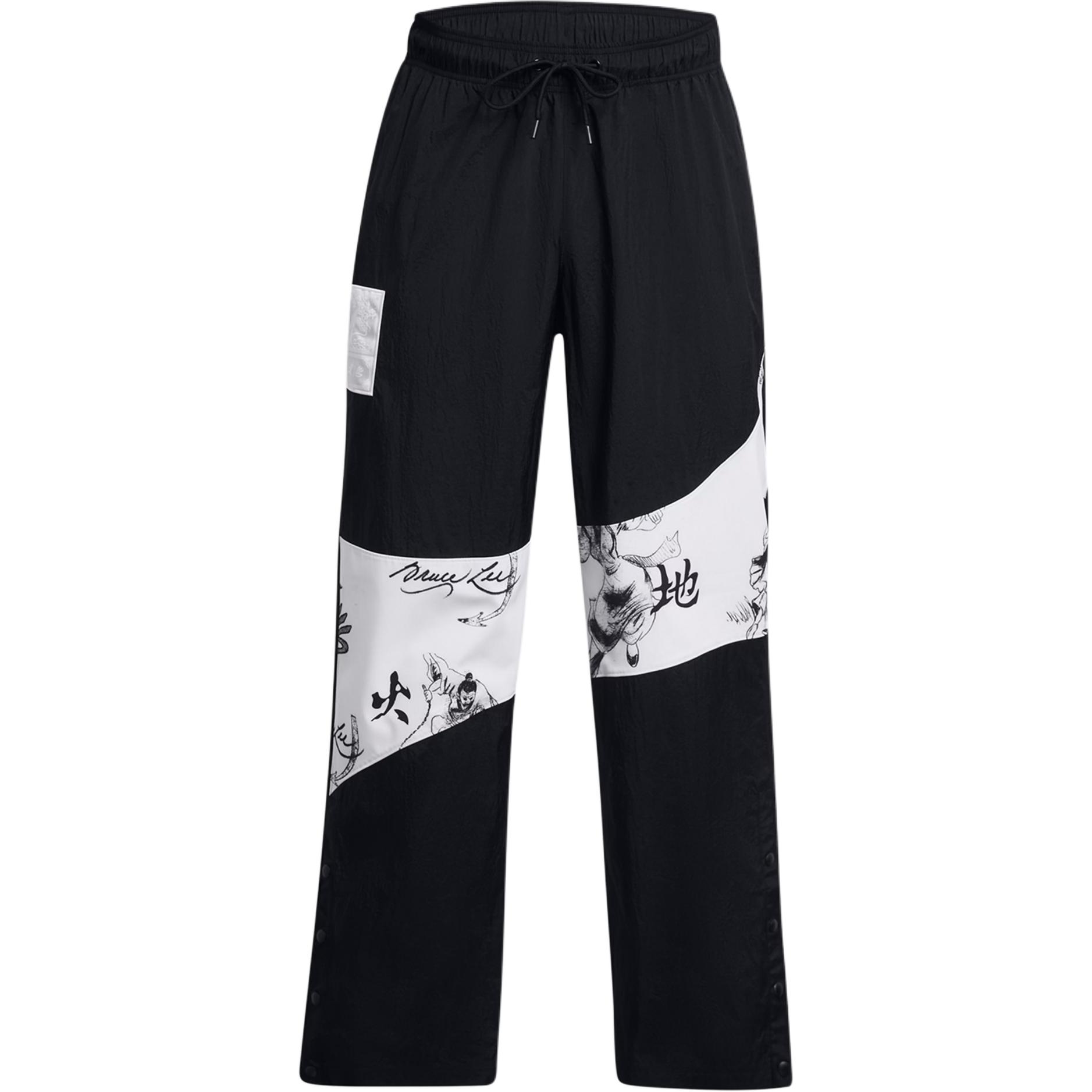 Under Armour Curry x Bruce Lee SS24 New Year Black Vintage Waterproof Jogger Pants 1382884-001