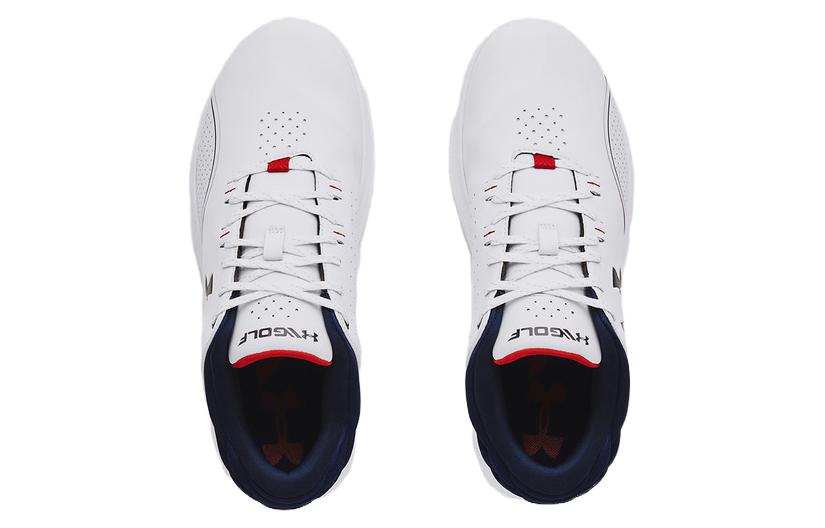 Shop Under Armour Draw Sport 無釘高爾夫鞋 'White Academy' 3023731-102