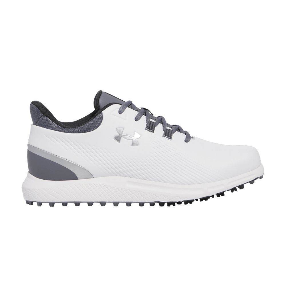 Under Armour Drive Medal Spikeless Wide 'White Titan Grey' 3028240-100