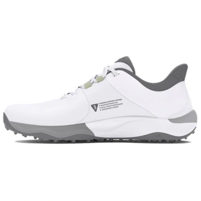 Under Armour Drive Pro Spikeless Golf Wide 'White Metallic Gun Metal'