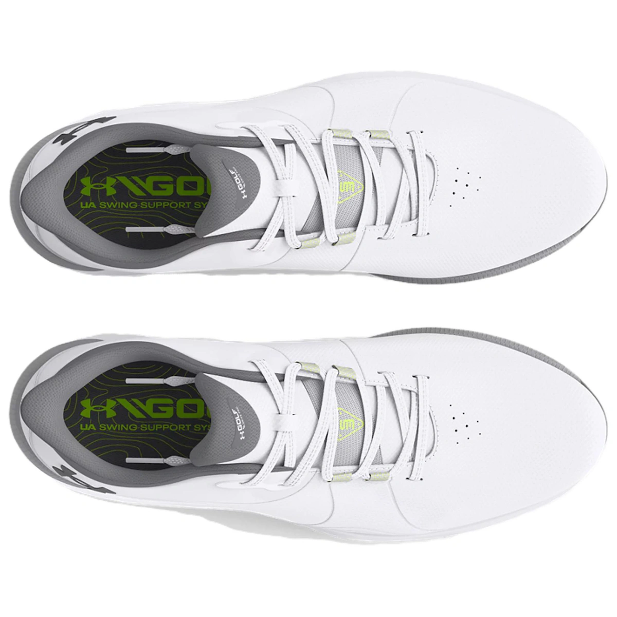 Under Armour Drive Pro Spikeless Golf Wide 'White Metallic Gun Metal'