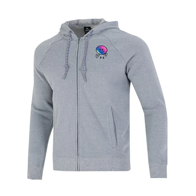 Under Armour Elevated Terry FZ Smiley Hoodie Jacket Grey 1373839-035