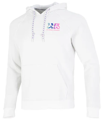 Under Armour Elevated Terry Hoodie White Pullover with Multicolor Lettering 1373844-112 Buy Under Armour Elevated Terry Hoodie White Pullover with Multicolor Lettering 1373844-112