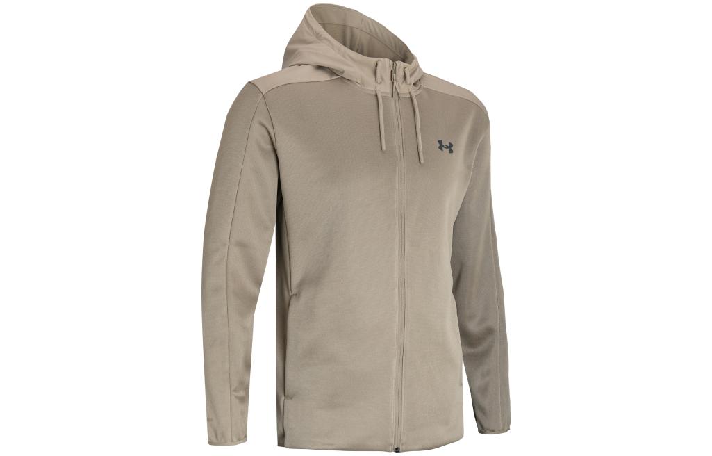 Under Armour Essential Brown Solid Training Hoodie Jacket 1378824-299