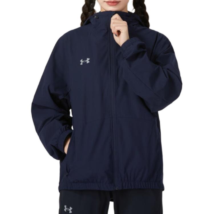 Order Under Armour Fall Winter Windproof Reflective Logo Training Jacket Blue Unisex 24500401-409