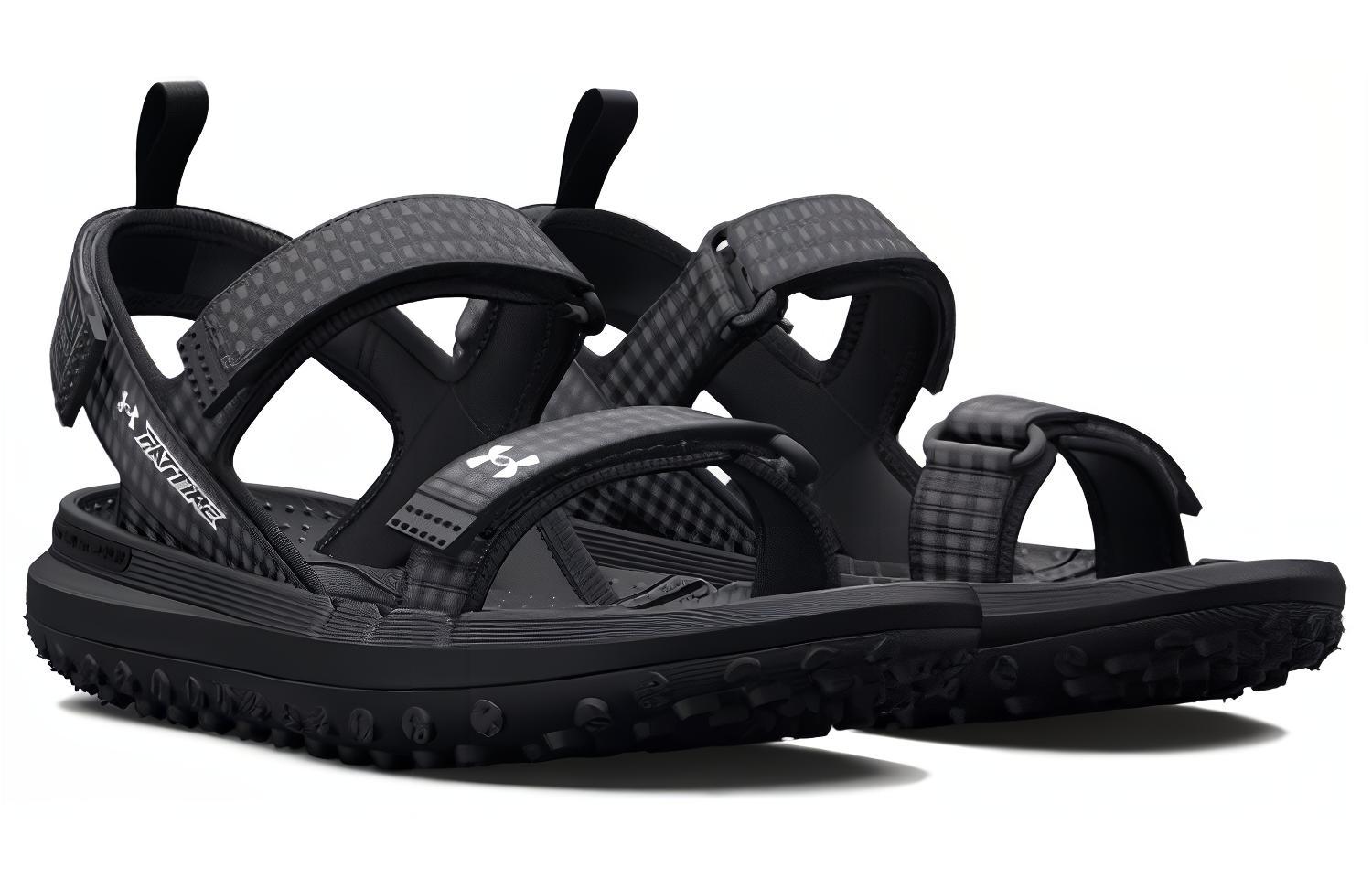 Shop Under Armour Fat Tire Sandal 'Hitam Putih' 3026937-001