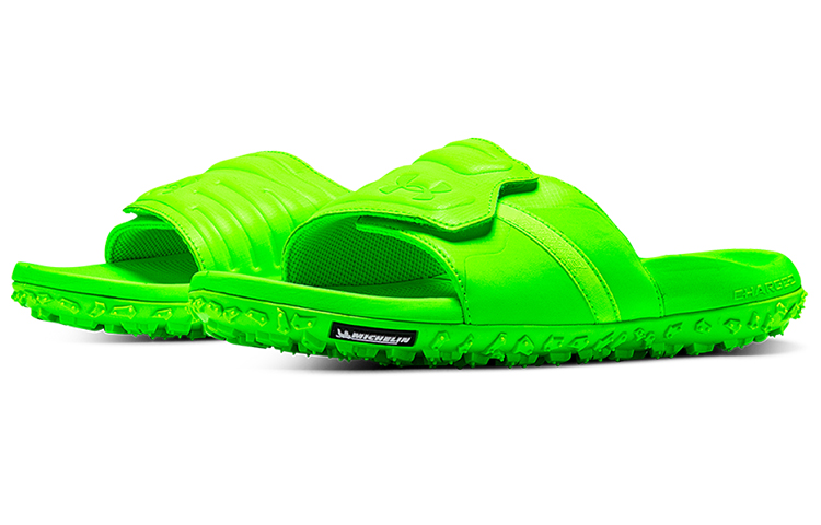 Lookbook Under Armour Fat Tire Slides ''Hyper Green'' Sandales Hyper Vert 3023749-300