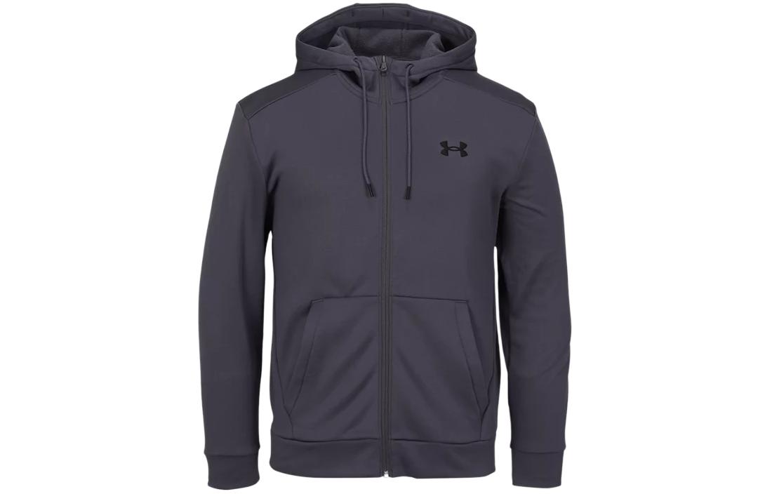Under Armour Fitted Fleece Hoodie Full-Zip Jacket Grey 1373357-025