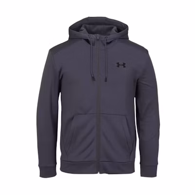 Under Armour Fitted Fleece Hoodie Full-Zip Jacket Grey 1373357-025