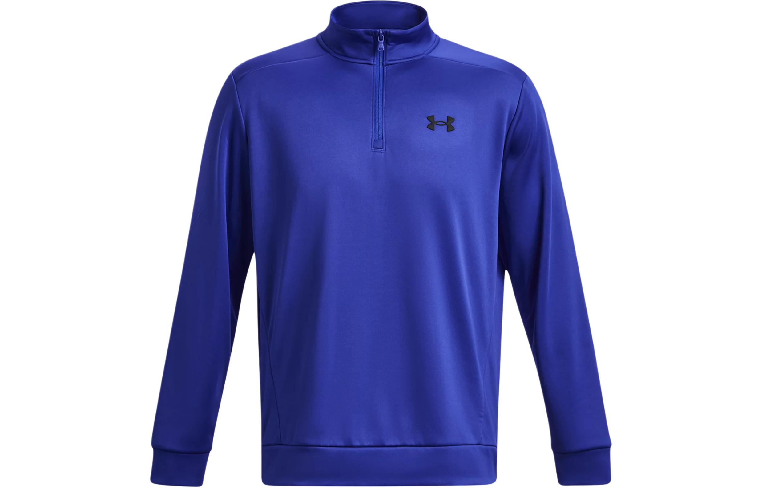Under Armour Fleece 1/2 Zip Pullover Sweatshirt Blue with Logo 1373358-400