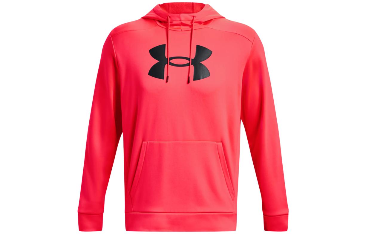 Under Armour Fleece Big Logo Hoodie Red Pullover 1379743-628