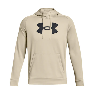 Under Armour Fleece Hoodie Khaki - Breathable & Warm with Logo Print 1379854-289