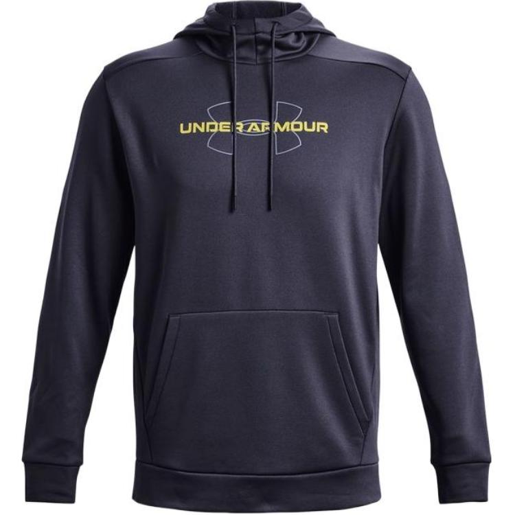 Under Armour Fleece Logo Printed Pull-Over Hoodie Grey 1373356-558