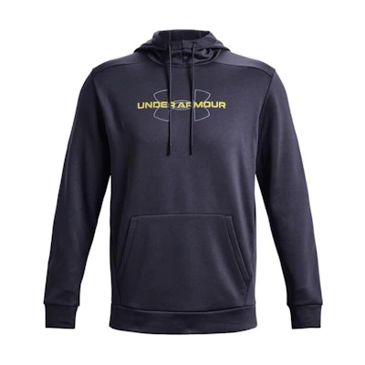 Under Armour Fleece Logo Printed Pull-Over Hoodie Grey 1373356-558