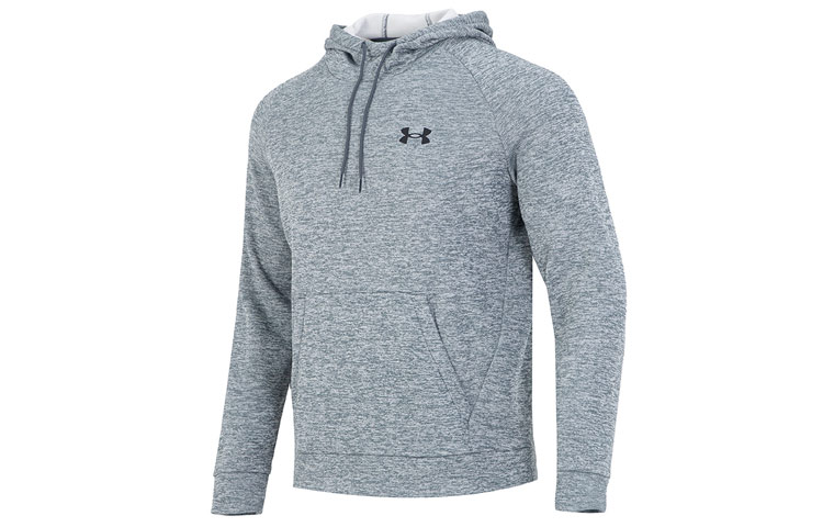 Under Armour Fleece Twist HD Grey Hoodie with Logo and Drawstring 1373405-012