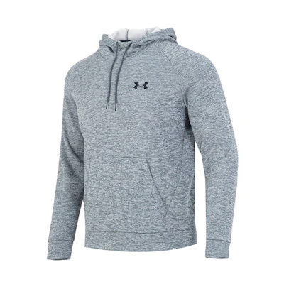 Under Armour Fleece Twist HD Grey Hoodie with Logo and Drawstring 1373405-012