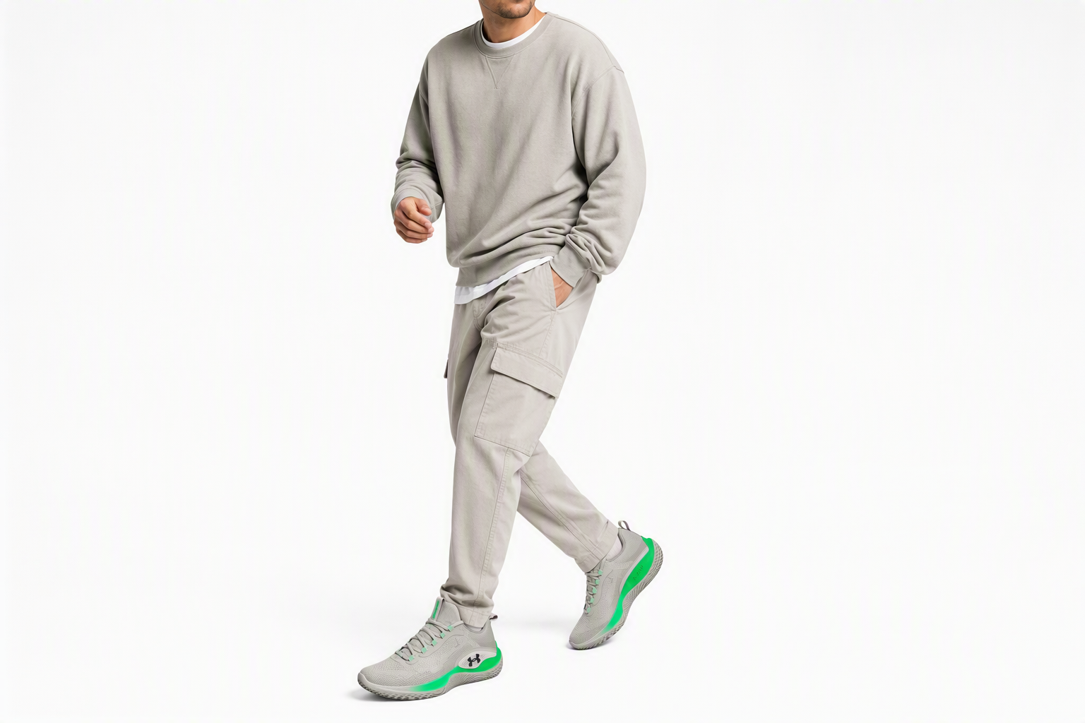 Order Under Armour Flow Dynamic 減震耐磨 低筒 訓練鞋 男款 綠色