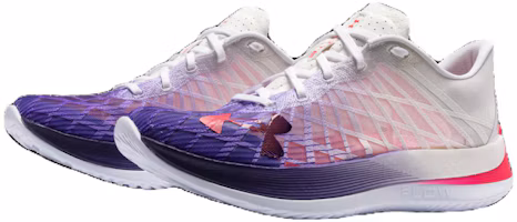 Lookbook Under Armour Flow Velociti Elite 舒適 防滑耐磨 低幫 跑步鞋 男女同款 白紫色