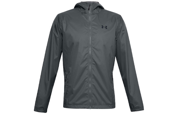 Under Armour Forefront Hooded Water-Resistant Hiking Jacket Peach Grey 1321439-012