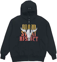 Under Armour Full-Zip Training Jacket Retro Sweatshirt - Black 1367104-001 Under Armour Full-Zip Training Jacket Retro Sweatshirt - Black 1367104-001