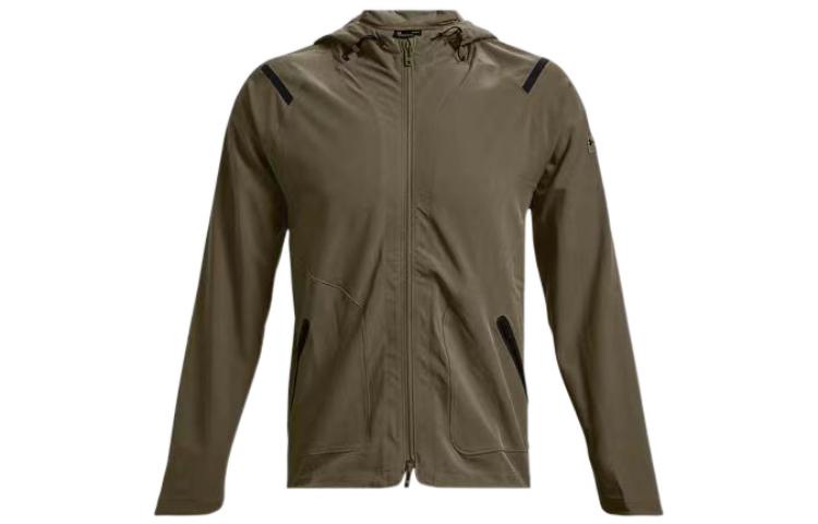 Under Armour FW22 Military Green Hooded Training Jacket Men’s Breathable Woven 1370494-361