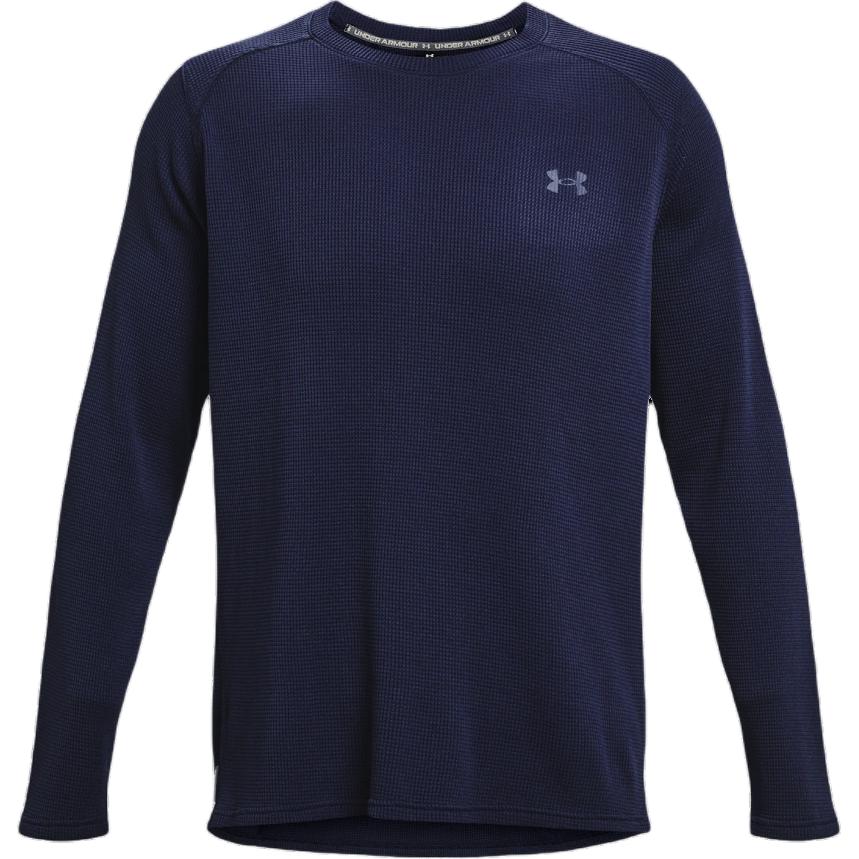 Under Armour FW22 Navy Crewneck Sweatshirt Long Sleeve Casual Wear 1373179-410