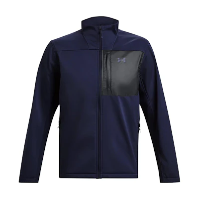 Under Armour FW25 Shield Colorblock Jacket Navy Blue - Stylish Outdoor Wear 1371586-411