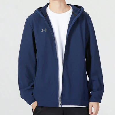 Under Armour Gradient Reflective Logo Hooded Jacket Blue 22600401-408 Shop Under Armour Gradient Reflective Logo Hooded Jacket Blue 22600401-408
