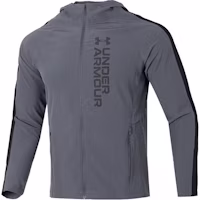 Under Armour Gray/Black Breathable Running Jacket for Training & Fitness 1377486-025 Under Armour Gray/Black Breathable Running Jacket for Training & Fitness 1377486-025