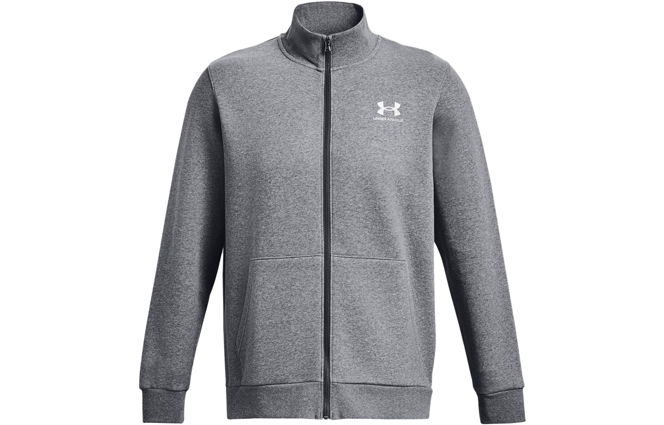 Under Armour Gray Logo Print High-Neck Jacket 1381035-012